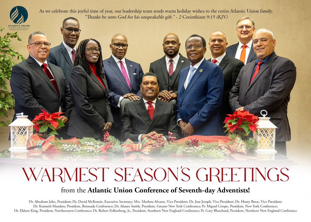 Atlantic Union Conference administrators, vice presidents, and conference presidents holiday greeting